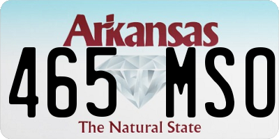 AR license plate 465MSO