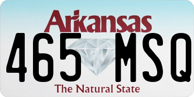 AR license plate 465MSQ