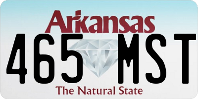 AR license plate 465MST