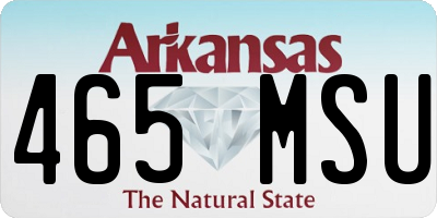AR license plate 465MSU