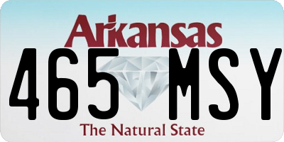 AR license plate 465MSY