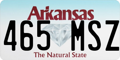 AR license plate 465MSZ