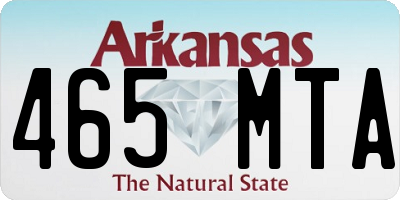 AR license plate 465MTA
