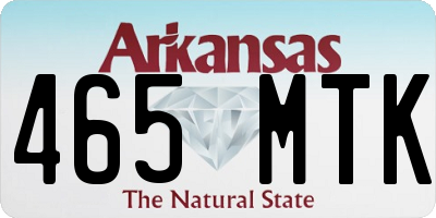 AR license plate 465MTK