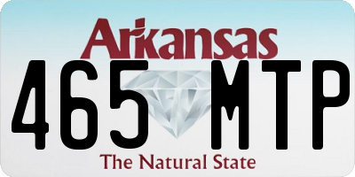 AR license plate 465MTP