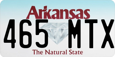 AR license plate 465MTX