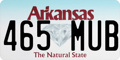 AR license plate 465MUB