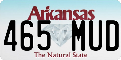 AR license plate 465MUD