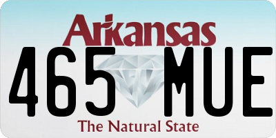 AR license plate 465MUE