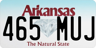 AR license plate 465MUJ