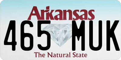 AR license plate 465MUK
