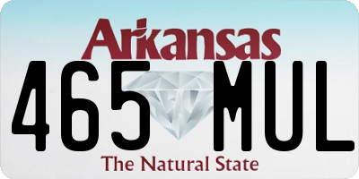 AR license plate 465MUL