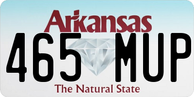 AR license plate 465MUP