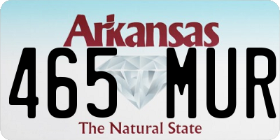 AR license plate 465MUR