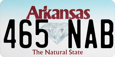AR license plate 465NAB