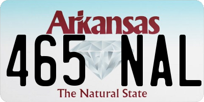 AR license plate 465NAL