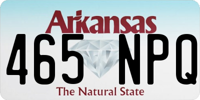 AR license plate 465NPQ