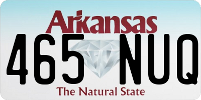 AR license plate 465NUQ