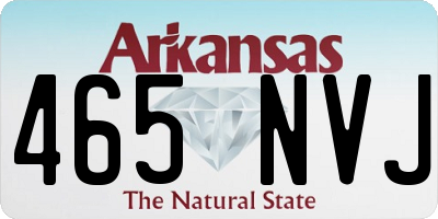 AR license plate 465NVJ