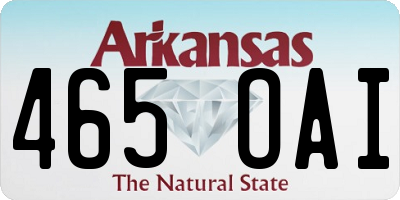 AR license plate 465OAI
