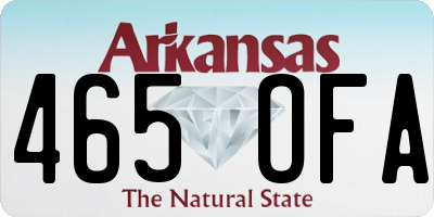 AR license plate 465OFA