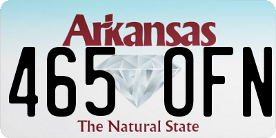 AR license plate 465OFN