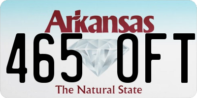 AR license plate 465OFT