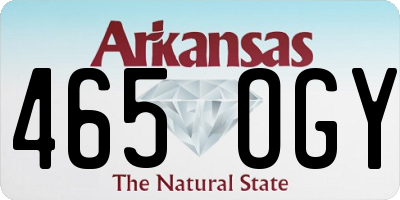 AR license plate 465OGY