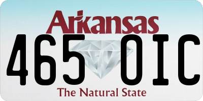 AR license plate 465OIC