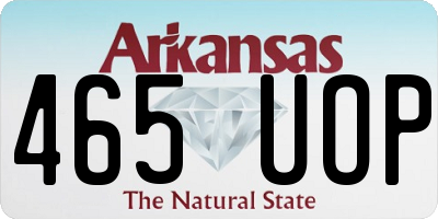 AR license plate 465UOP