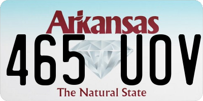 AR license plate 465UOV