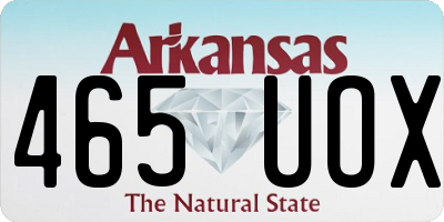 AR license plate 465UOX