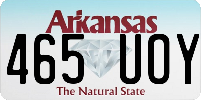 AR license plate 465UOY