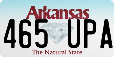 AR license plate 465UPA