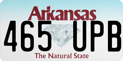 AR license plate 465UPB