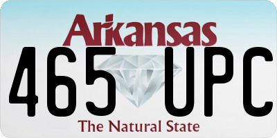 AR license plate 465UPC