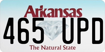AR license plate 465UPD
