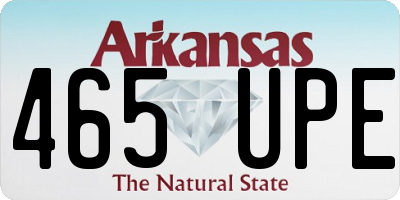 AR license plate 465UPE