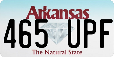 AR license plate 465UPF