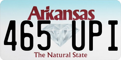 AR license plate 465UPI