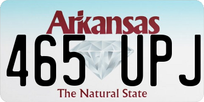 AR license plate 465UPJ