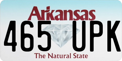 AR license plate 465UPK