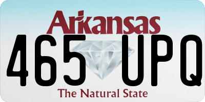 AR license plate 465UPQ