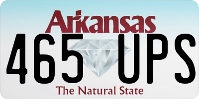 AR license plate 465UPS