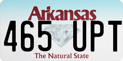 AR license plate 465UPT