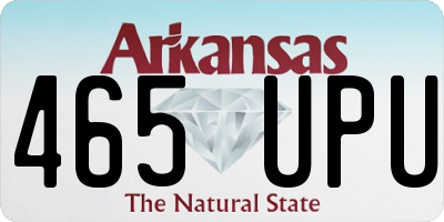AR license plate 465UPU