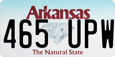 AR license plate 465UPW