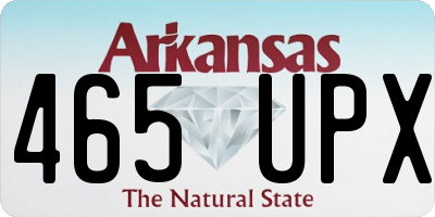 AR license plate 465UPX
