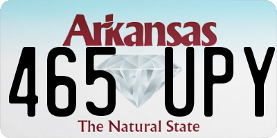 AR license plate 465UPY
