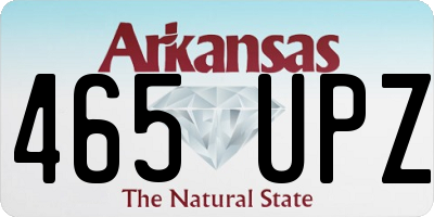 AR license plate 465UPZ
